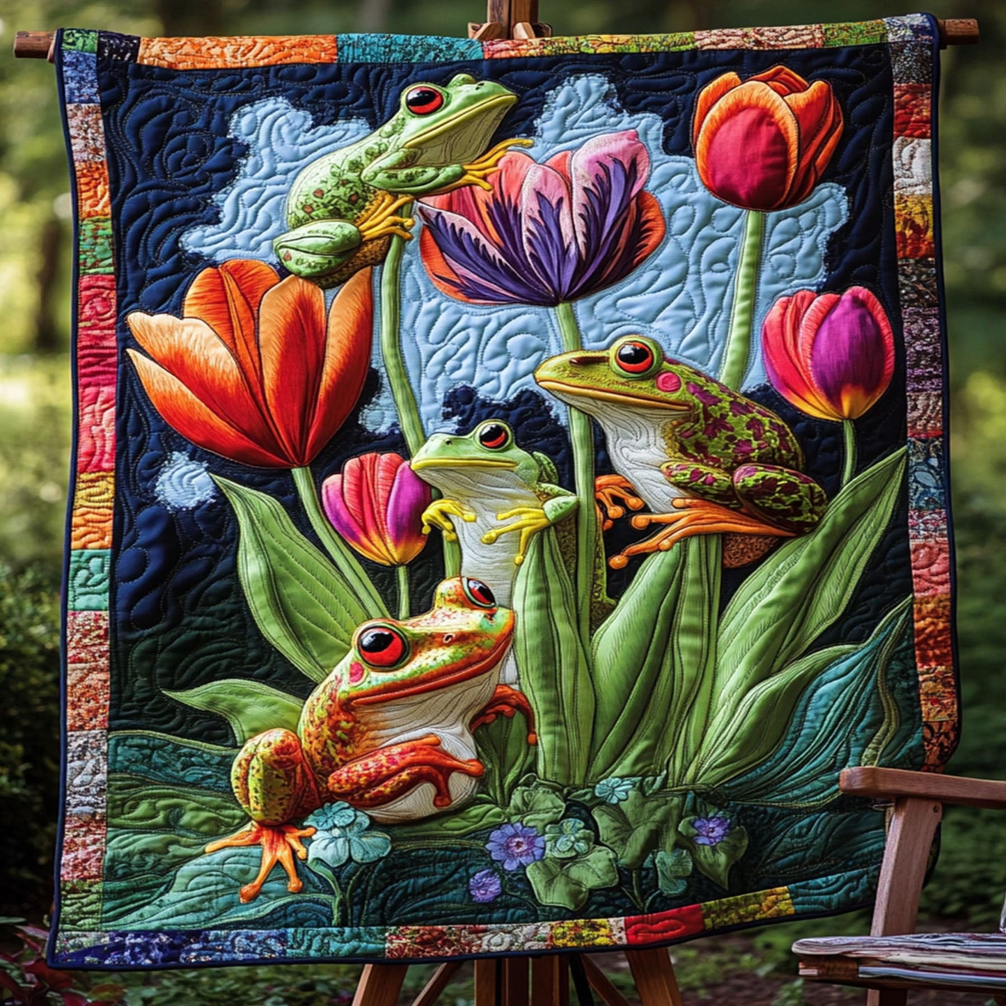 Hoppy Wonderland Quilted Blanket NCU0PT4664