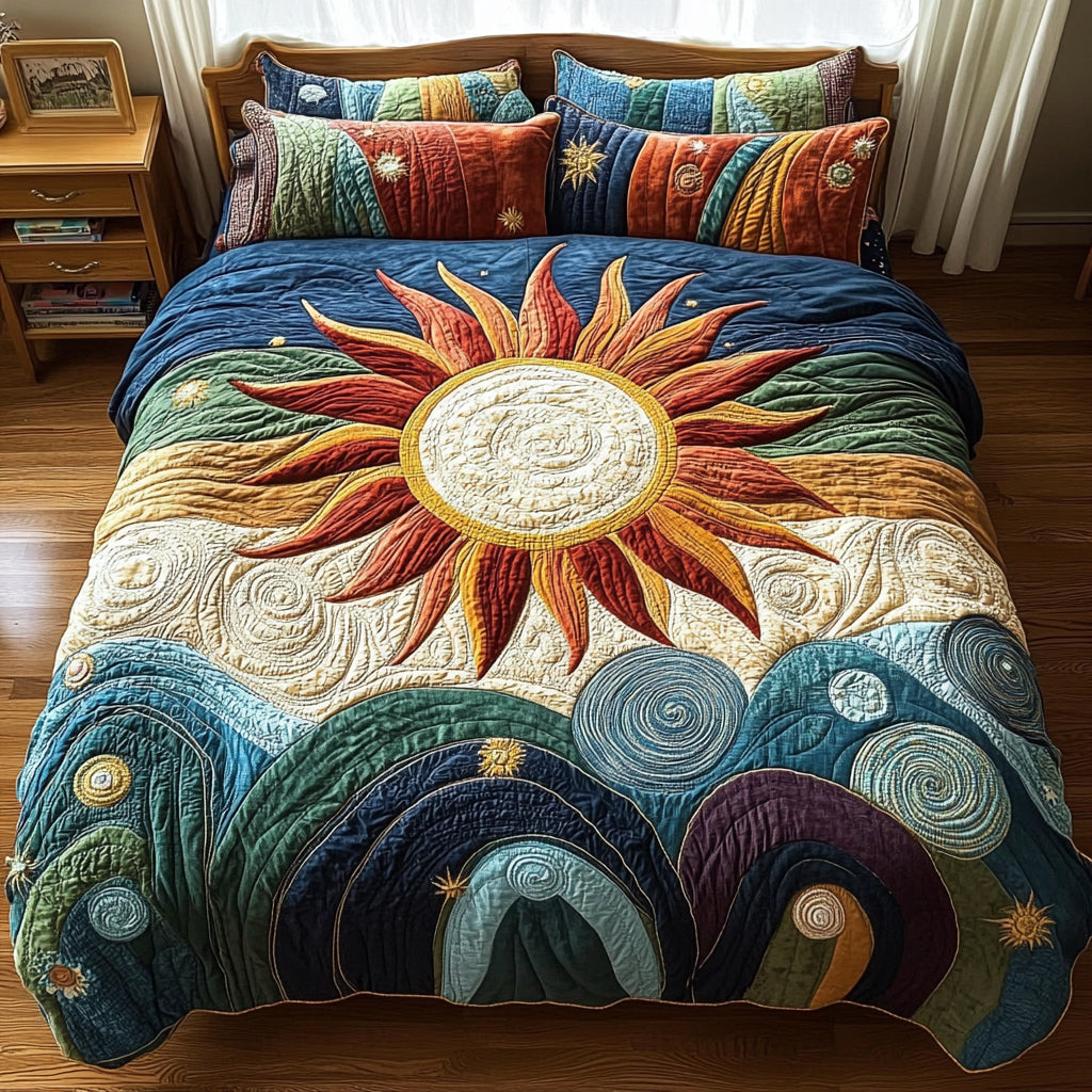 Sunshine 3-Piece Quilted Bedding Set NCU0VT79