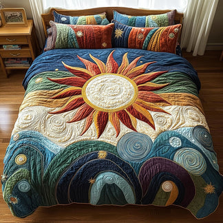 Sunny Pup 3-Piece Quilted Bedding Set NCU0NVH836