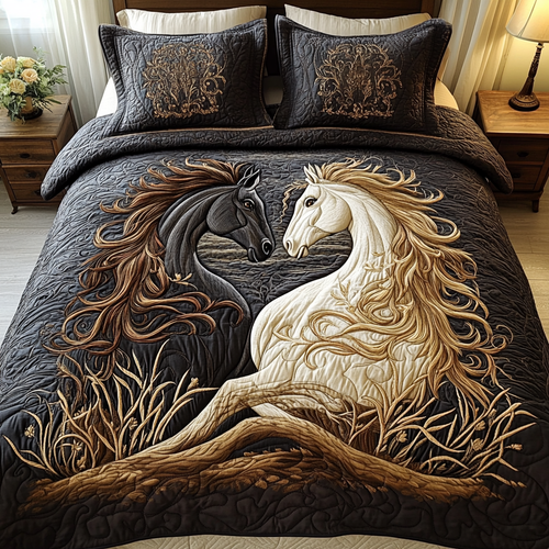 Horizon Hoof 3-Piece Quilted Bedding Set NCU0VH2075