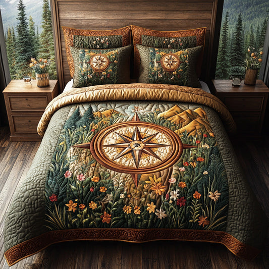 Horizon Path 3-Piece Quilted Bedding Set NCU0DV7313