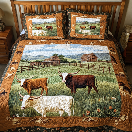 Horned Majesty 3-Piece Quilted Bedding Set NCU0DK7128
