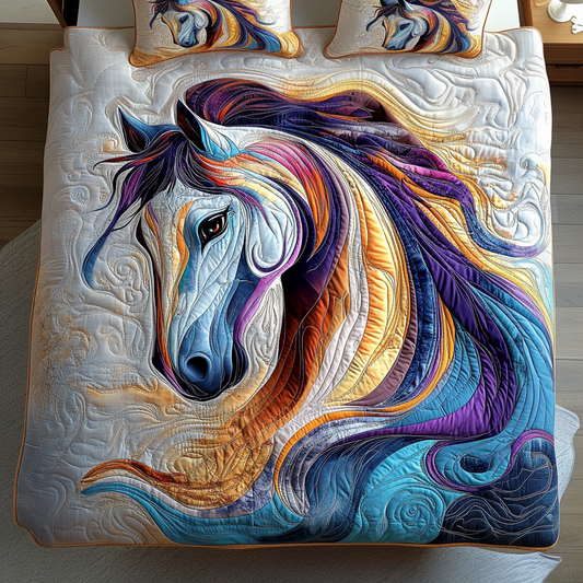 Horse Breeze Quilted Bedding Set NCU0DV5225