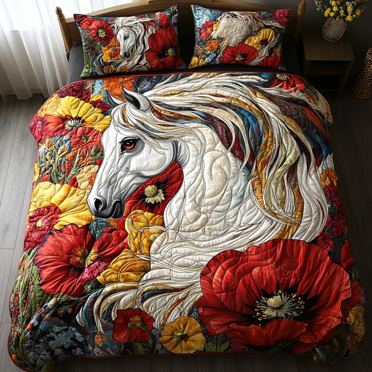 Horse Elegance Quilted Bedding Set NCU0DV5224