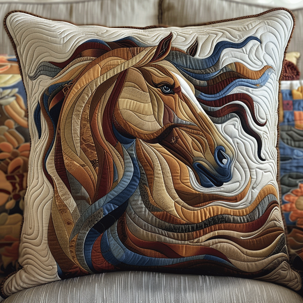 Horse Lover's Dream Quilted Pillow Case NCU0PD238