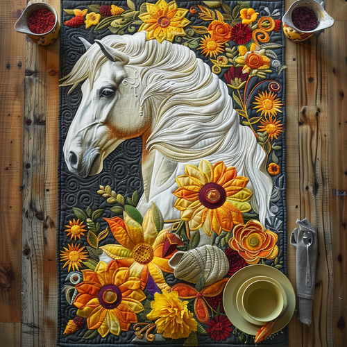 Horse Lover's Dream Quilted Table Runner NCU0PD223