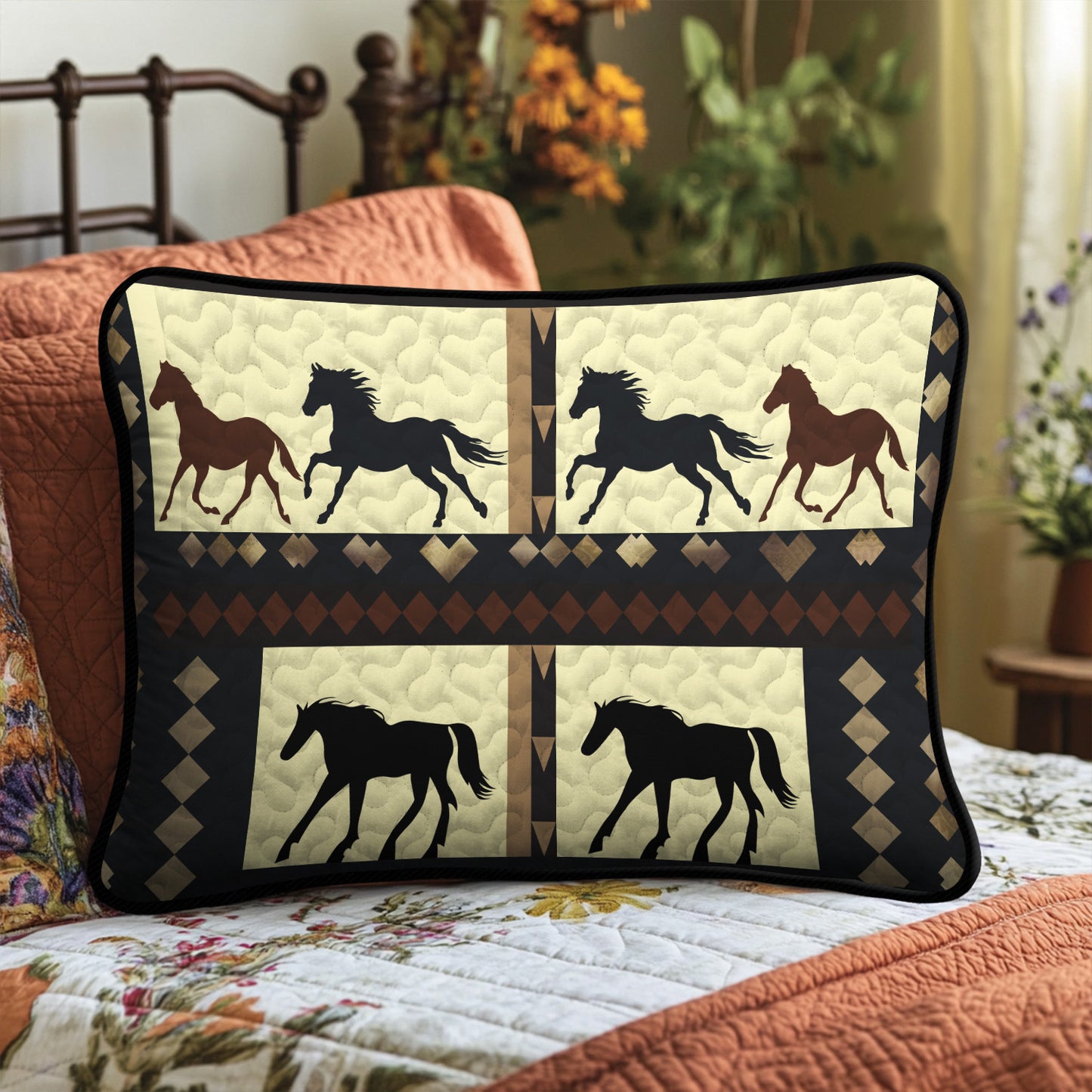 Horse Plains Quilted Bedding Pillow Case NCU0PT4021