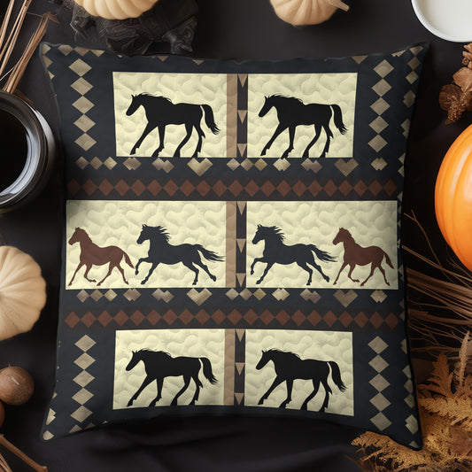 Horse Plains Quilted Pillow Case NCU0PT4022