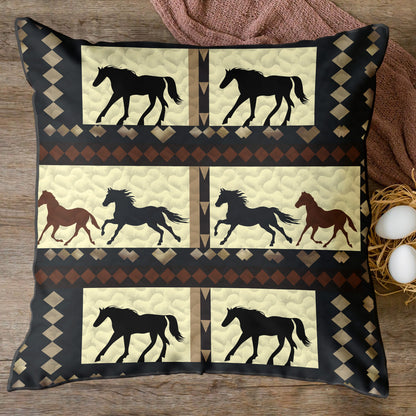 Horse Plains Quilted Pillow Case NCU0PT4022