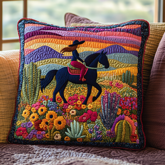 Horse Breeze Quilted Pillow Case NCU0DV5237