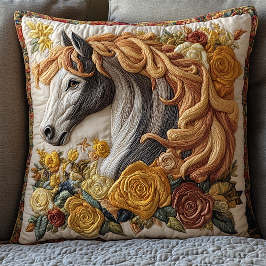 Horse Charm Quilted Pillow Case NCU0DV5240