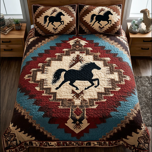 Horse Dream 3-Piece Quilted Bedding Set NCU0DK10430