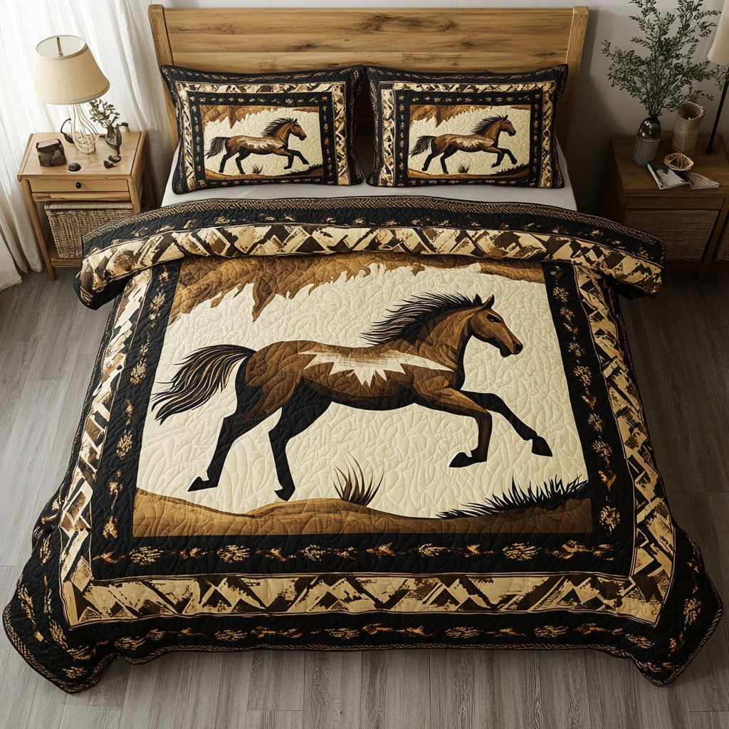 Horse Dream 3-Piece Quilted Bedding Set NCU0DK11605