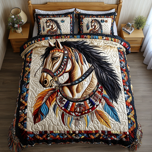 Horse Dream 3-Piece Quilted Bedding Set NCU0DK9211