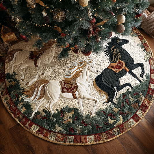 Horse Dream Christmas Quilted Tree Skirt NCU0DK10302
