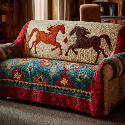 Horse Dream Quilted Sofa Cover NCU0DK11507