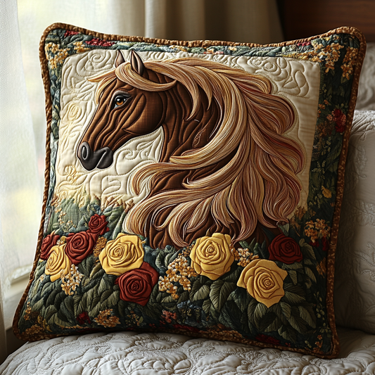 Horse Glory Quilted Pillow Case NCU0DV5235