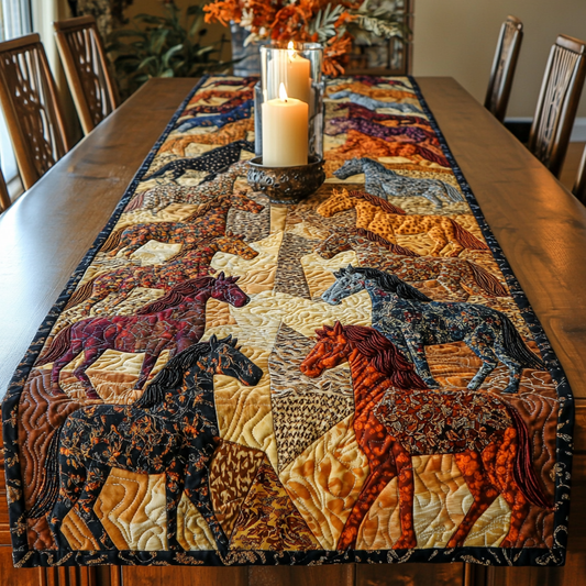 Horse Harmony Quilted Table Runner NCU0VH3384