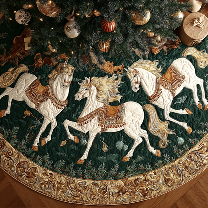 Horse Journey Christmas Quilted Tree Skirt NCU0DK10301