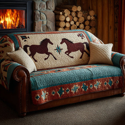 Horse Land Quilted Sofa Cover NCU0DK11509