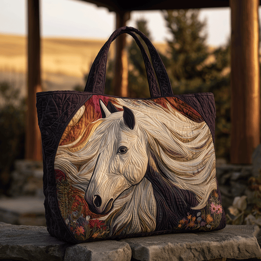 Horse Of Glory Quilted Tote Bag NCU0TH2872