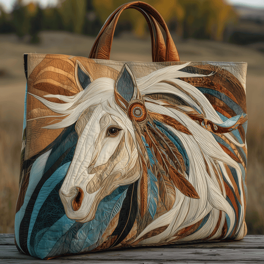 Horse Of Legends Quilted Tote Bag NCU0TH2876
