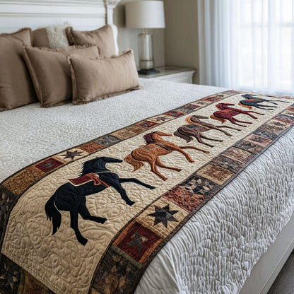 Horse Shine Quilted Bed Runner NCU0DK11868