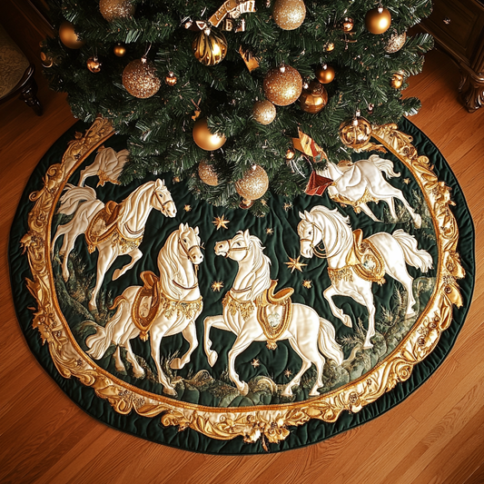 Horse Spirit Christmas Quilted Tree Skirt NCU0DK10300