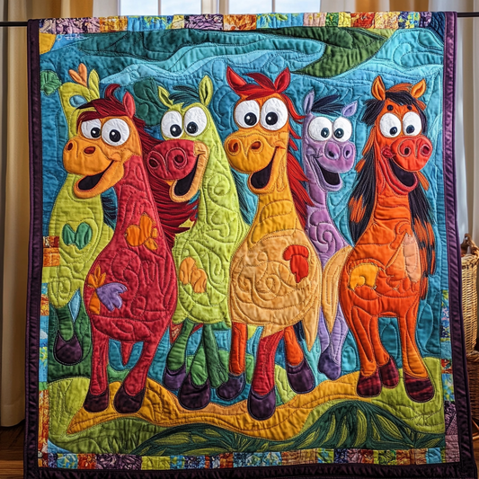 Horse Spirit Quilted Blanket NCU0DK7442