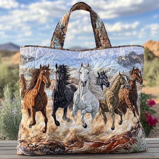Horse Spirit Quilted Tote Bag NCU0DK9240