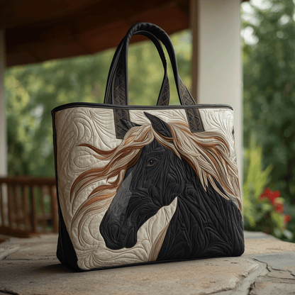 Horse Whisper Quilted Tote Bag NCU0TH2861
