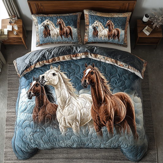 Horse Whisperer Dreams 3-Piece Quilted Bedding Set NCU0DK3766