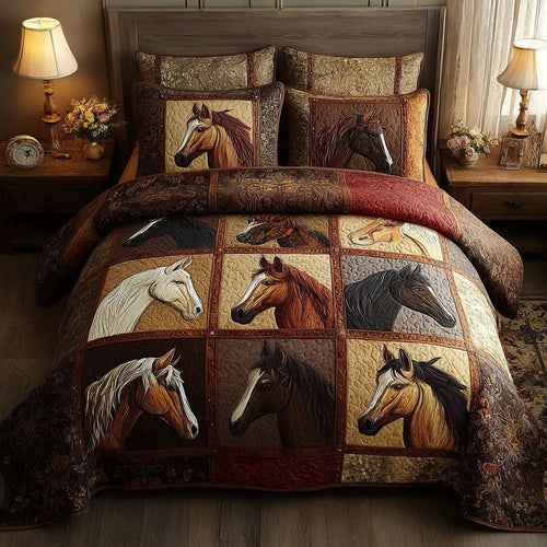Horse Wonder 3-Piece Quilted Bedding Set NCU0DK11608