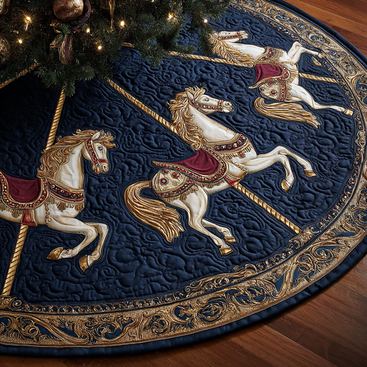Horse Wonder Christmas Quilted Tree Skirt NCU0DK11411