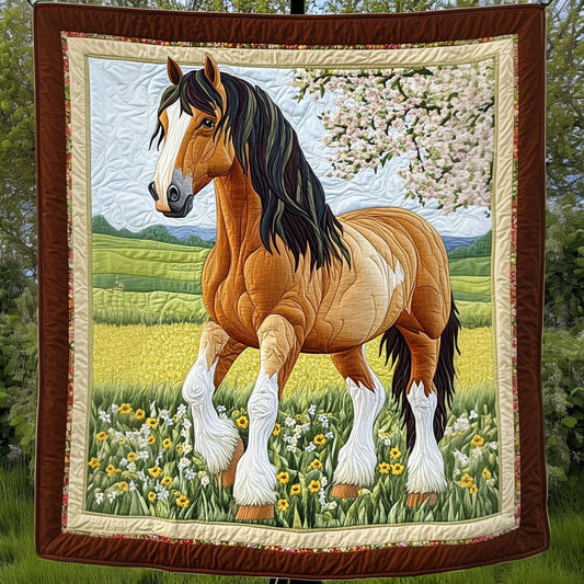 Horse of the Highlands Quilted Blanket NCU0PT6156