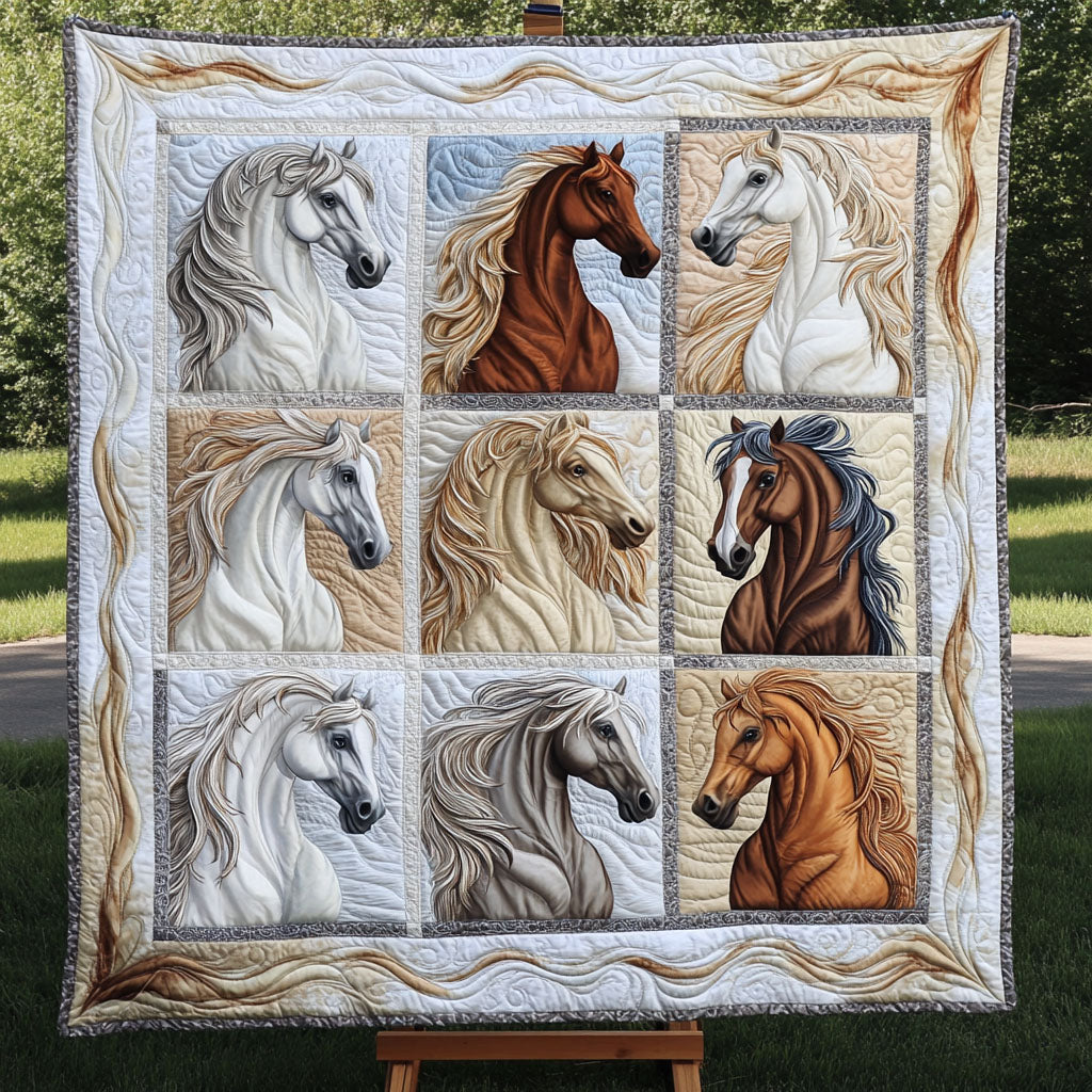 Horses of the Wind Quilted Blanket NCU0NT6504