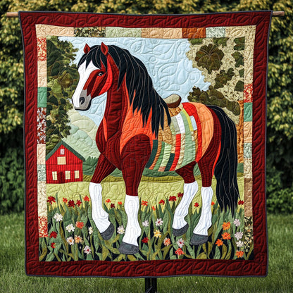 Horseshoe Charm Quilted Blanket NCU0PT6157