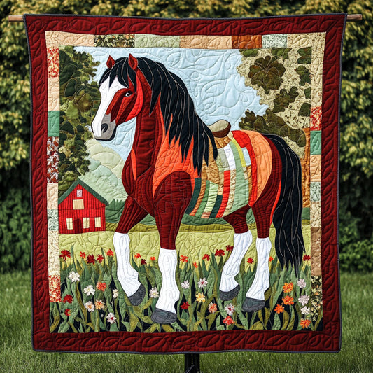 Horseshoe Charm Quilted Blanket NCU0PT6157