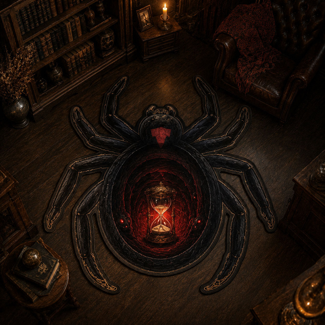 Hourglass Spider Custom Shape Area Rug NCU0TD2924
