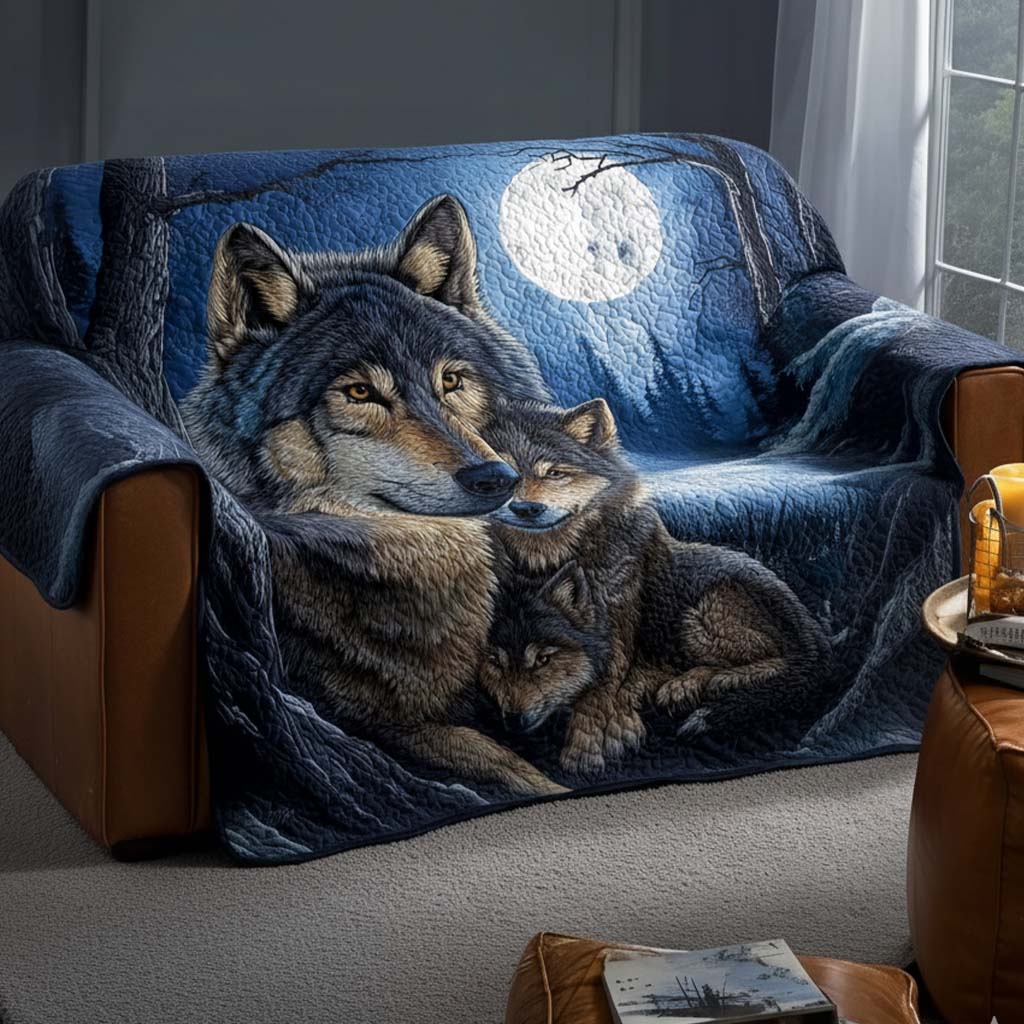 Howl at Moon Quilted Sofa Cover NCU0NT11002