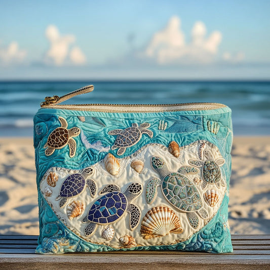 Hug-a-Turtle Quilted Zipper Pouch NCU0PT8685