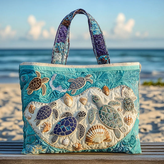 Hug-a-Turtle Quilted Tote Bag NCU0PT8316