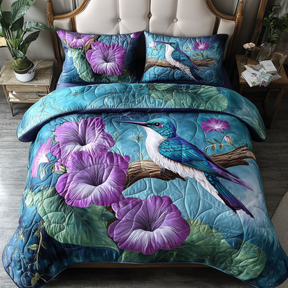 Humming Grace 3-Piece Quilted Bedding Set NCU0VH5002