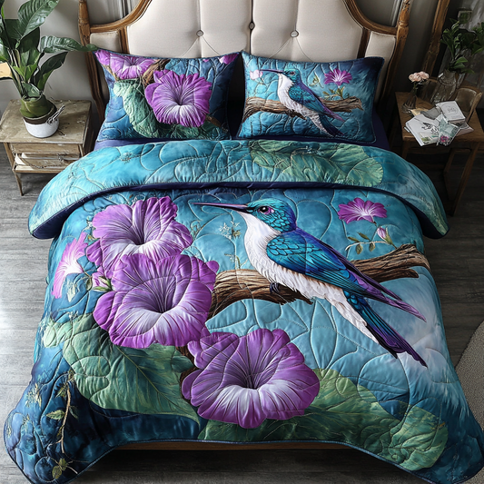 Humming Grace 3-Piece Quilted Bedding Set NCU0VH5002