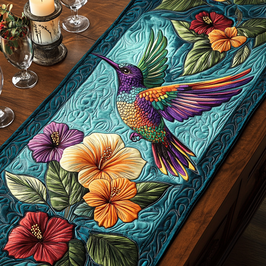 Humming Grace Quilted Table Runner NCU0VH4920
