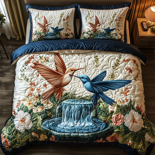 Humming Haven 3-Piece Quilted Bedding Set NCU0VH3397
