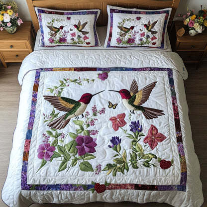 Humming Love 3-Piece Quilted Bedding Set NCU0NT2741