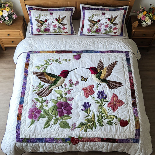 Humming Love 3-Piece Quilted Bedding Set NCU0NT2741