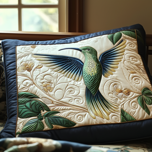 Hummingbird Haven Quilted Bedding Pillow Case NCU0DV5745