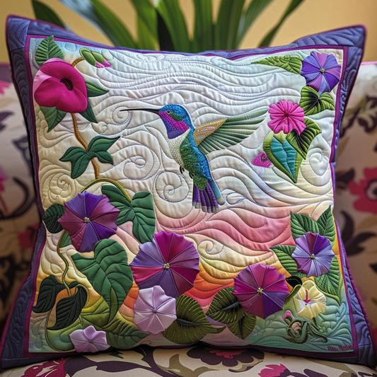 Hummingbird Haven Quilted Pillow Case NCU0PT107